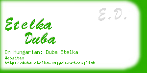 etelka duba business card